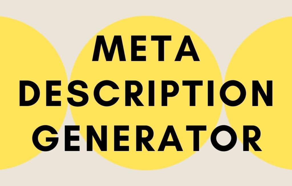 AI Meta Description Generator